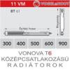VOGEL NOOT Vonova T6 középcsatlakozású radiátor 11VM600 1400 BT 61
